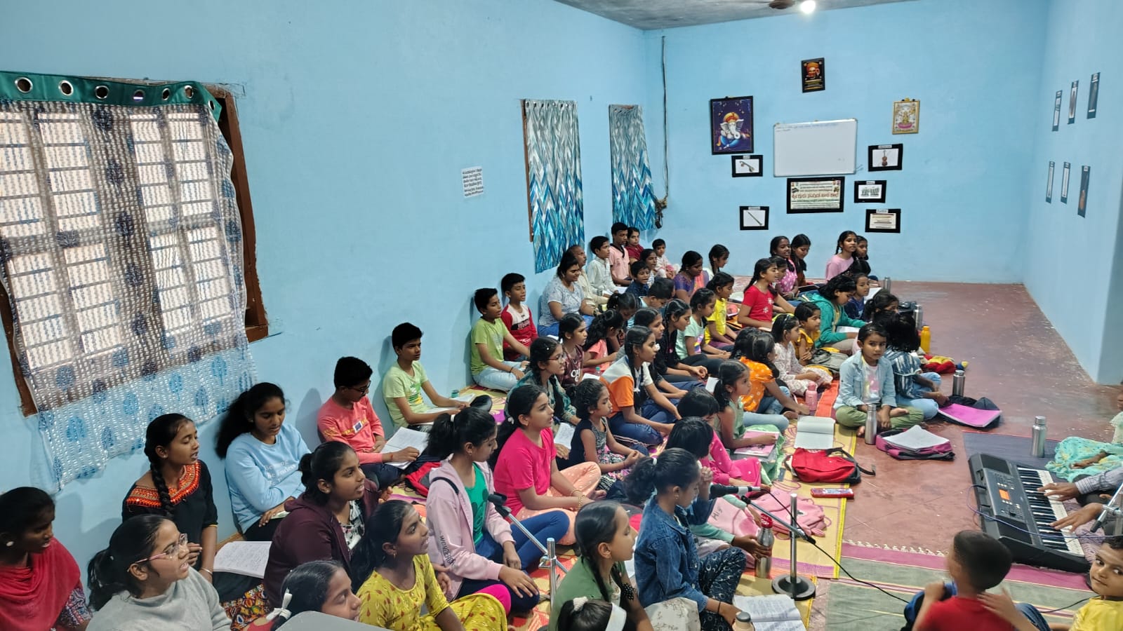 Students seated in the class hall
